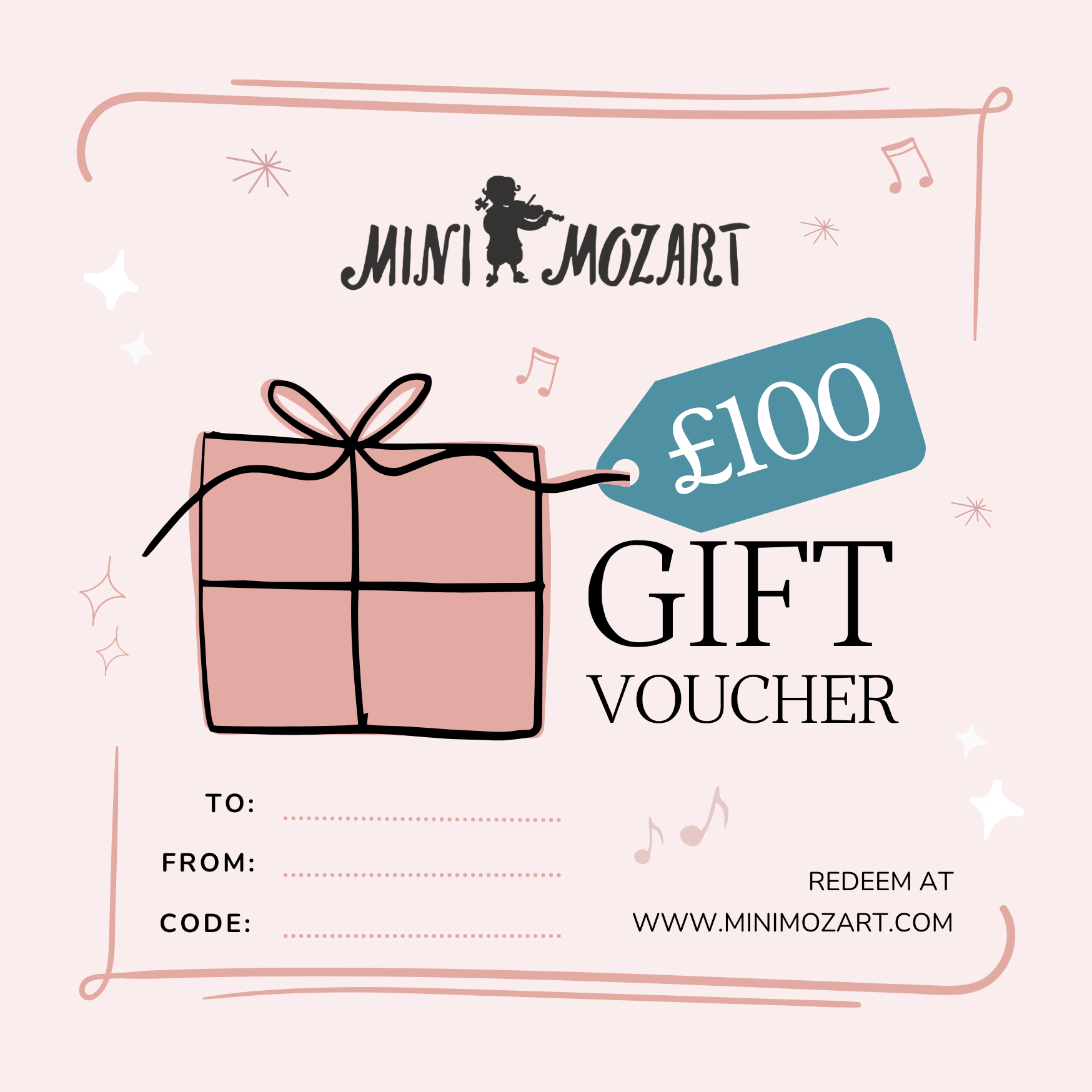 Mini Mozart £100 Gift Voucher
